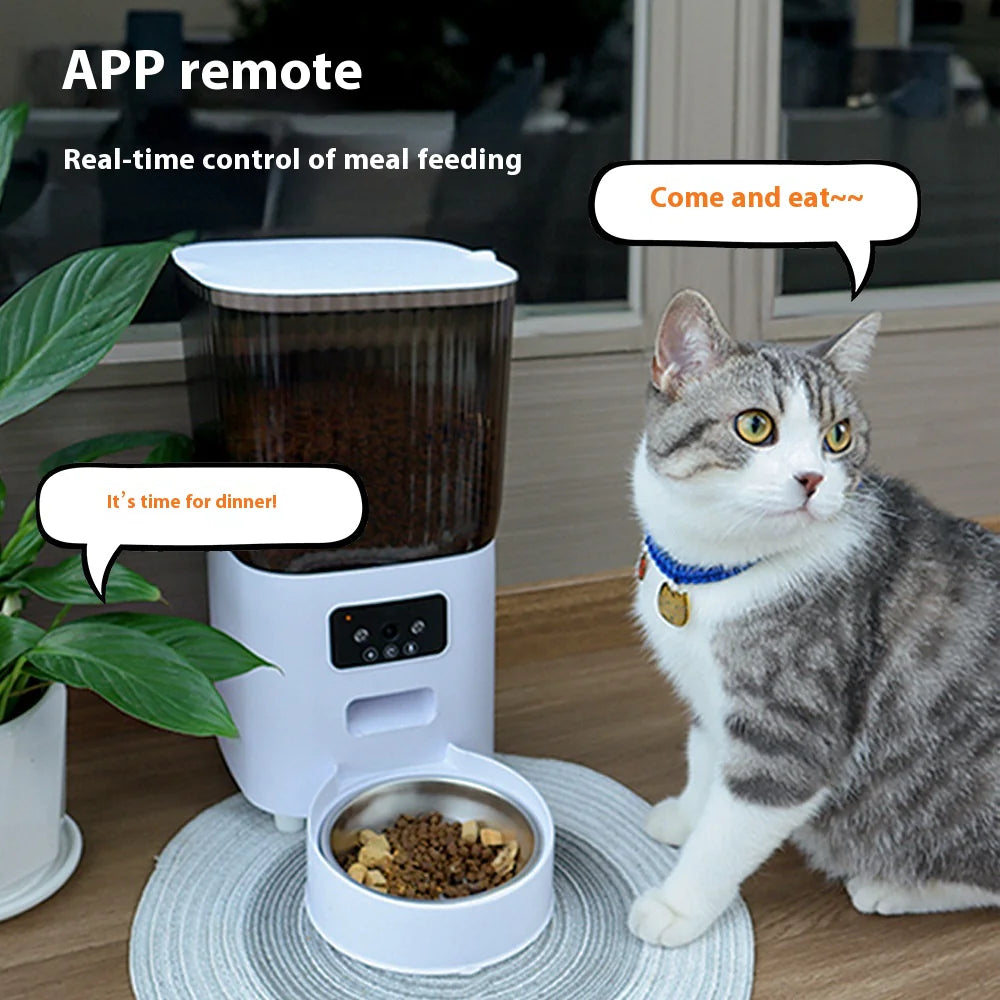 5L PaWz Automatic Pet Feeder WiFi App-Controlled Smart Food Dispenser with Double Camera