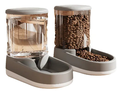 Automatic Pet Dog Feeder and Drinking Fountain Combo