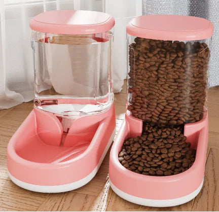 Automatic Pet Dog Feeder and Drinking Fountain Combo