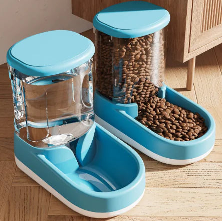 Automatic Pet Dog Feeder and Drinking Fountain Combo